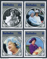 Barbados 660-663,664,MNH.Michel 633-636,Bl.19. Queen Mother 85th Birthday,1985. - Barbados (1966-...)