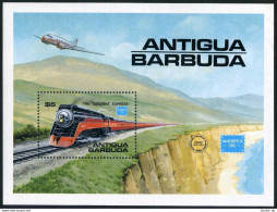 Antigua 938,MNH.Michel 916 Bl.110. AMERIPEX-1986.Train. - Antigua And Barbuda (1981-...)