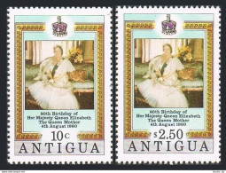 Antigua 584-585,MNH.Michel 589-590. Queen Mother Elizabeth,80th Birthday,1980. - Antigua Und Barbuda (1981-...)