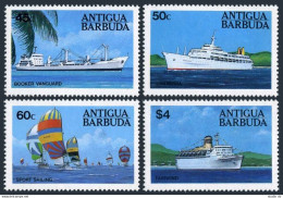 Antigua 745-748,749,MNH.Michel 756-759,Bl.75. Ship 1984.Booker Vanguard,Canberra - Antigua And Barbuda (1981-...)