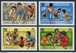 Anguilla 448-452,MNH.Michel 446-450,Bl.39.UNICEF-35,1981.Games.Soccer,Dog,Turtle - Anguilla (1968-...)