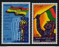 Algeria 589-590,MNH.Michel 699-700. Solidarity With Zimbabwe,Namibia.1977. - Algérie (1962-...)