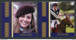 Aitutaki 562-563, MNH. Wedding Of Prince William And Catherine Middleton, 2011. - Aitutaki