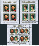 Aitutaki 247-249 Sheets, MNH. Royal Wedding 1981. Prince Charles, Lady Diana. - Aitutaki