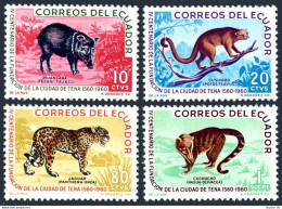 Ecuador 676-679, MNH. Michel 1066-1069. Peccary, Kinka-jou, Jaguar, Coati. 1961. - Equateur