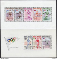 Dominican Rep 478a,C99a A,B, No Gum. Mi Bl.3A-4A,3B-4B. Olympics Melbourne-1956. - República Dominicana