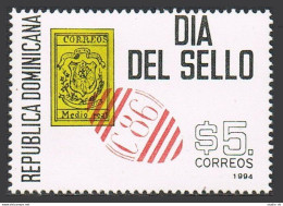 Dominican Rep 1166,MNH.Michel 1709. Stamp Day 1994,Stamp On Stamp. - Dominikanische Rep.