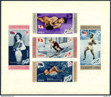 Dominican Rep 505a,C108a Imperf Sheets,MNH.Olympics Melbourne-1956.Winners,flags - Dominicaine (République)