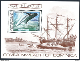 Dominica 795 Sheet, MNH. Michel 809 Bl.81. Save The Whales, 1983. Pygmy Sperm. - Dominique (1978-...)