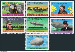 Dominica 562-568, MNH. Mi 568-574. Charles Lindbergh, Graf Zeppelin, 1978. Map. - Dominique (1978-...)