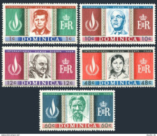 Dominica 206-210, MNH. Mi 202-206. Human Rights. Kennedy, Schweitzer,John XXIII. - Dominique (1978-...)