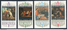 Dominica 242-245, MNH. Mi 241-244. WHO, 20th Ann. 1968. Rubens, David, Rembrandt - Dominica (1978-...)