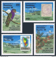 Dominica 1121-1124,MNH.Michel 1152-1159. Independence-10,1988.Imperial Parrot, - Dominica (1978-...)