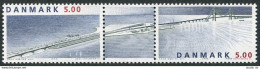 Denmark 1096-1097a Pair, MNH. Michel 1180-1181. Bridges Over Great Belt, 1998. - Ongebruikt