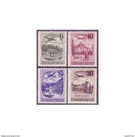 Czechoslovakia C36-C39, MNH. Mi 678-681. Air Post 1951. Karlovy Vary, Piestany, - Luftpost