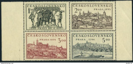 Czechoslovakia 426-429a Block,MNH.Michel 630-633.Prague.16th Century Castle,1950 - Unused Stamps