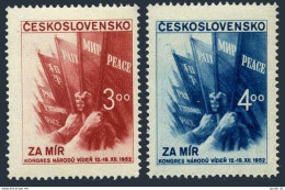 Czechoslovakia 565-566, MNH. Mi 774-775. Congress Of Nations For Peace, 1952. - Neufs