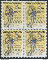 Czechoslovakia 2851 Block/4, MNH. Mi 3115. Olympics Barcelona 1992. Tennis. - Ungebraucht