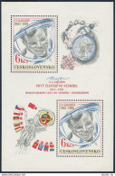 Czechoslovakia 2356 Sheet, MNH. Yuri Gagarin, 1st Manned Flight-20th Ann. 1981. - Ongebruikt