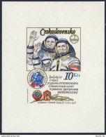 Czechoslovakia 2226 Perf & Imperf Sheets,MNH. Gubarev,Remek, Intercosmos Emblem. - Ongebruikt
