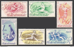 Czechoslovakia 1367-1372, MNH. European Figure Skating Championships, Bratislava - Unused Stamps