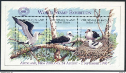 Christmas Isl 274d Sheet,MNH.Michel Bl.5-I. WWF 1990.Abbott's Booby.WORLD STAMP. - Christmas Island