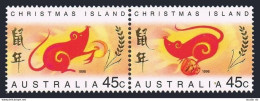 Christmas Isl 376-377a, 377b, MNH. Mi 415-416,Bl.10. Lunar Year Of The Rat, 1996 - Christmas Island