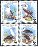 Christmas Isl 270-273, 274 Sheet,MNH. Mi 303-306, Bl.5. WWF 1990. Abbott's Booby - Christmas Island