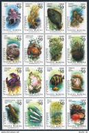 Chile 967 Ap Sheet, MNH. Mi 1444-1459. Marine Life, Flora, Fauna, Shells, 1991. - Chili