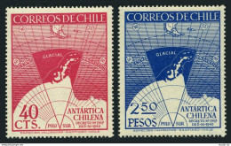 Chile 247-248 Hinged. Michel 355-356. Chile Claims, Antarctic Territory, 1947. - Chili