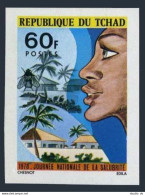 Chad 358 Imperf, MNH. Mi 840B. National Health Day 1978. Head, Village, Fly. - Tchad (1960-...)