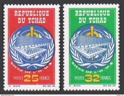 Chad 126-127, MNH. Michel 154-155. New WHO Headquarters, Geneva, 1966. - Tchad (1960-...)