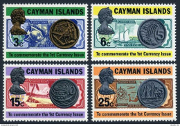 Cayman 306-309, MNH. Michel 305-308. First Coinage, Bank Notes, 1973. Ship. - Cayman Islands