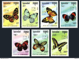 Cambodia 997-1003,MNH.Michel 1075-1081. BRASILIANA-1989,Butterflies. - Kambodscha