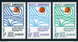 Cambodia 185-187 Blocks/4, MNH. Mi 228-230. Hydrological Decade, UNESCO, 1967. - Camboya