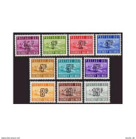 Guernsey J8-J17,MNH.Michel P8-P17. Due Stamps 1971-1976.Castle Cornet,Port. - Guernsey