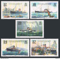 Guernsey 411-415, 415a, MNH. Mi 460-464,Bl.5. Railway Steamer Service, 1989.Ship - Guernsey