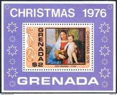 Grenada 779, MNH. Michel Bl.61. Christmas 1976, Paintings By Gipsy. - Grenada (1974-...)