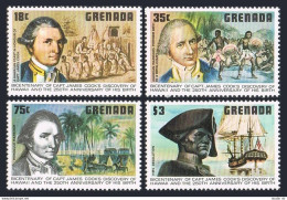 Grenada 895-898,899,MNH. Capt James Cook,Arrival In Hawaii,200,1978.Map,Ships. - Grenade (1974-...)