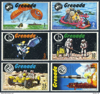 Grenada 421-426, 427, MNH. Mi 406-411, Bl.16. Apollo 13-15 Flights.Rocket. 1971. - Grenada (1974-...)