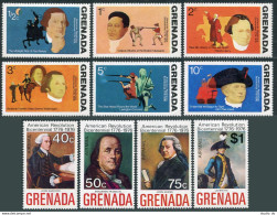 Grenada 628-635,C29-C32,hinged. Mi 657-668,Bl.42-43. USA-200,1976.Leaders,Flags, - Grenada (1974-...)