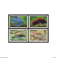 Grenada 1211-1214,MNH.Michel 1299-1302. WWF 1984.Coral Reef Fish. - Grenada (1974-...)