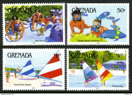 Grenada 1275-1278, MNH. Mi 1367-1370. Water Sport 1985. Model Boat Racing, Diver - Grenade (1974-...)