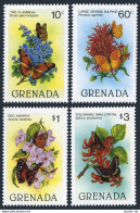 Grenada 1093-1096,1097, MNH. Butterflies, Flowers 1982.The Flambeau,Red Anartia, - Grenada (1974-...)