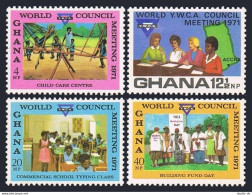 Ghana 426-429, 429a, MNH. Mi 439-442, Bl.43. YMCA-Young Women's Christian, 1971. - Preobliterati