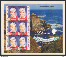 Gambia 2057a Sheet, MNH. Princess Diana Memorial Issue 1998. - Gambia (1965-...)