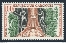 Gabon C2,MNH.Michel 155. Workmen Felling Tree,1960. - Gabon (1960-...)