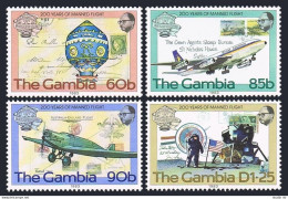 Gambia 493-497 Booklet, MNH. Manned Flight-200, 1983. Zeppelin,Balloon,Airplane. - Gambie (1965-...)