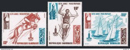 Gabon 424-426, MNH. Mi 696-698. Olympics Moscow-1980. Equestrian, Jump, Yachting - Gabun (1960-...)