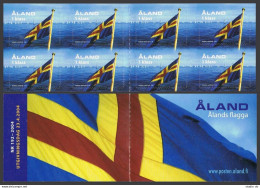 Finland-Aland 222a Booklet, MNH. Aland Flag ,50th Ann. 2004. 1st Class. Yachts. - Aland